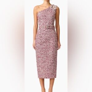 Elliatt One-Shoulder Dress BIANCA MIDI DRESS midi sz L BERRYMULTI